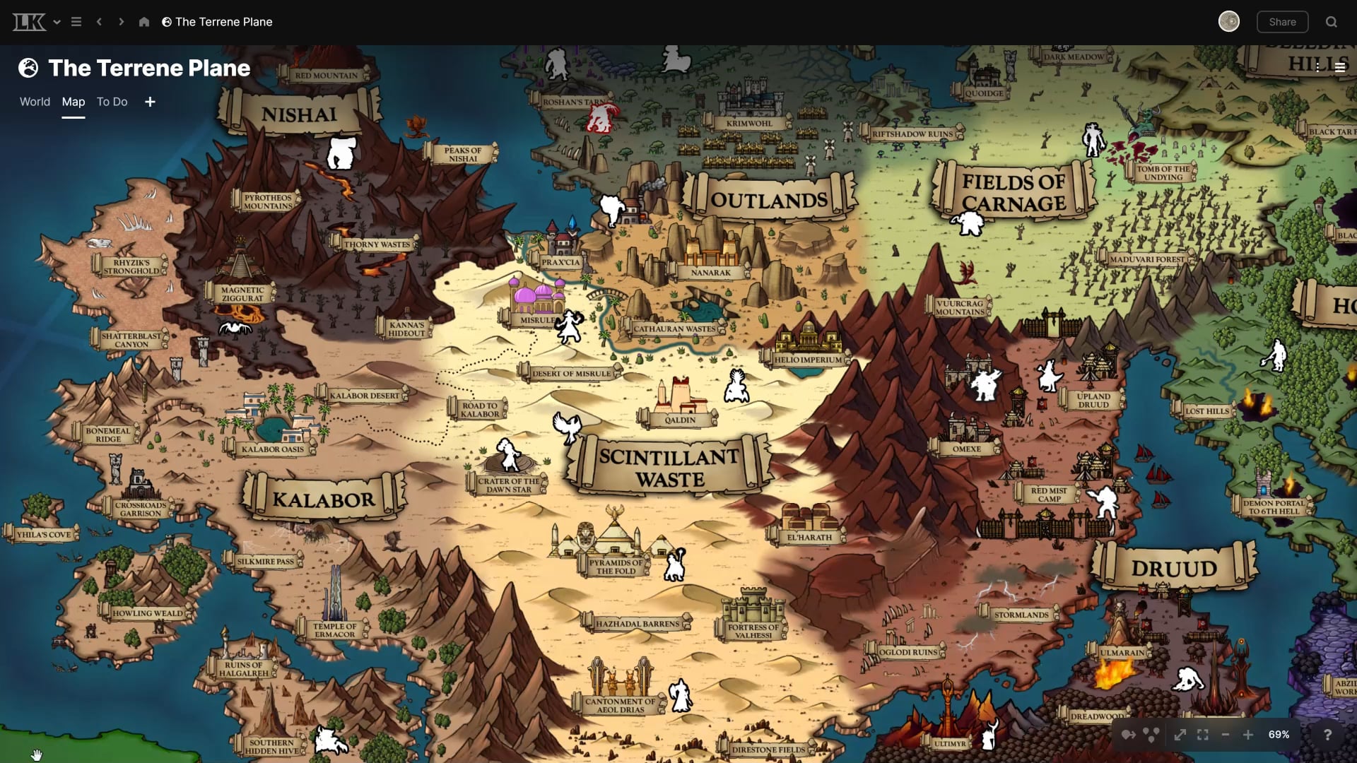[OC] An interactive map of the Dota world combining locations and lore from Items, Events, Comics, TV, Underlords, and Artifact!